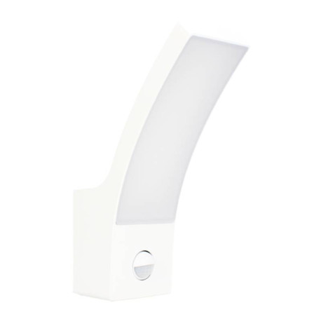 Applique LED murale Curve R Arlux - Détecteur IR - 10W - 3000K - Blanc