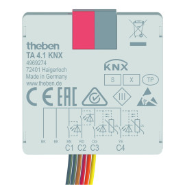 Interface octuple pour bouton poussoir TA 4.1 KNX Theben