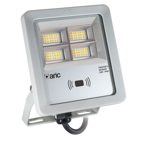 Projecteur extérieur LED TWISTER 4 Sensor Aric - 23W - 3CCT 2200/3000/4000K - Gris