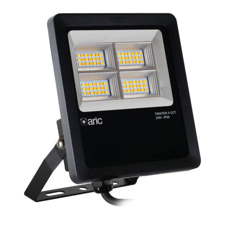 Projecteur extérieur LED TWISTER 4 Aric - 23W - 3CCT 2200/3000/4000K - Noir