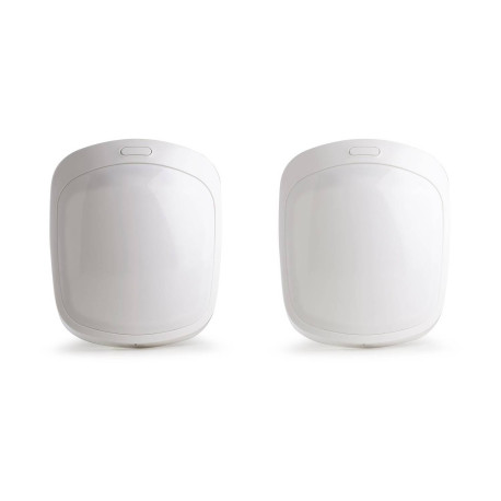 Lot de 2 détecteurs de mouvement bi-lentille radio DMB Tyxal + Delta Dore - IR - IP30 - Blanc