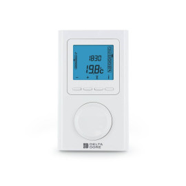 Thermostat d'ambiance programmable radio Delta 8000 TAP RF Delta Dore - Écran digital - Blanc
