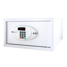Coffre-fort Trustee Compact JVD - Verrouillage par code - Pile - 2 points - Acier - Blanc