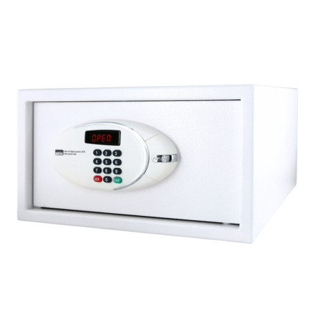 Coffre-fort Trustee Compact JVD - Verrouillage par code - Pile - 2 points - Acier - Blanc