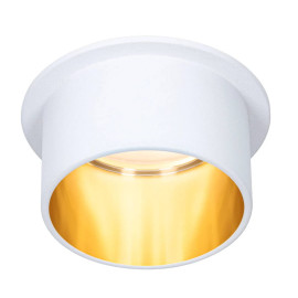 Spot encastré rond Gil Coin Paulmann - Fixe - 6W - 2700K - IP44 - Blanc/Doré - 3-Step-Dim