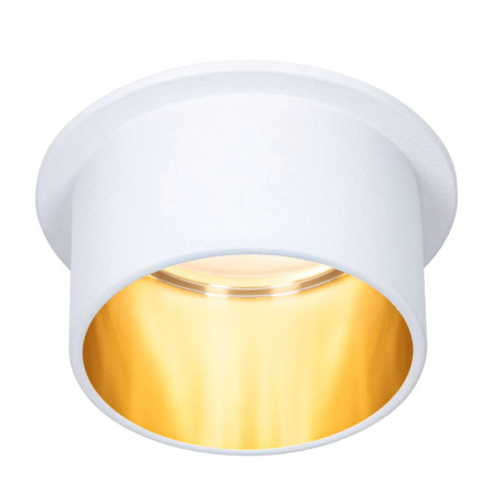 Spot encastré rond Gil Coin Paulmann - Fixe - 6W - 2700K - IP44 - Blanc/Doré - 3-Step-Dim