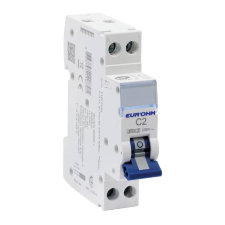 Disjoncteur Eur'Ohm - 1P+N - 2A