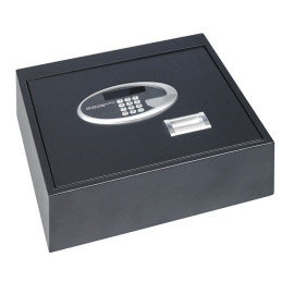 Coffre-fort extra-plat Iconic JVD - Verrouillage par code - Pile - 2 points - Acier - Noir