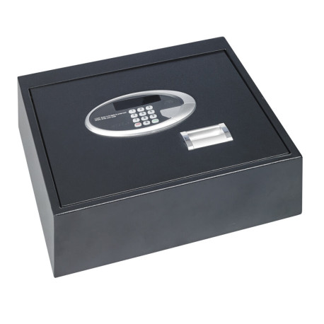Coffre-fort extra-plat Iconic JVD - Verrouillage par code - Pile - 2 points - Acier - Noir