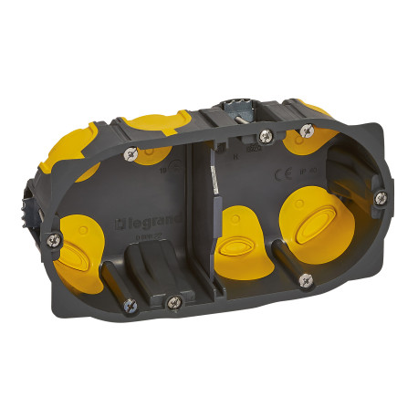 Boîte d'encastrement Eco Batibox Legrand - 2 postes Ø67mm - Prof. 50mm