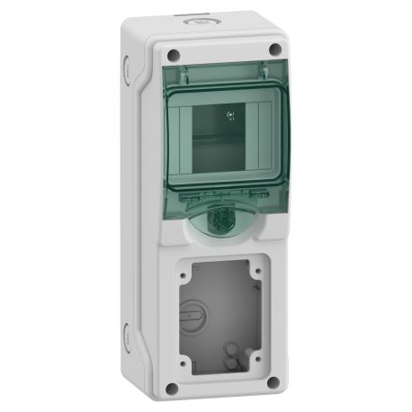 Mini-coffret étanche pour prises Mureva Schneider Electric - 1 rangée - 4 modules - 1 ouverture