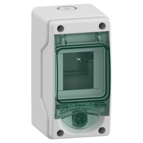 Mini-coffret pour appareillage modulaire Mureva Schneider Electric - 1 rangée - 3 modules - IP65 - En saillie
