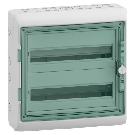Coffret pour appareillage modulaire Mureva Schneider Electric - 2 rangées - 18 modules - IP65 - En saillie