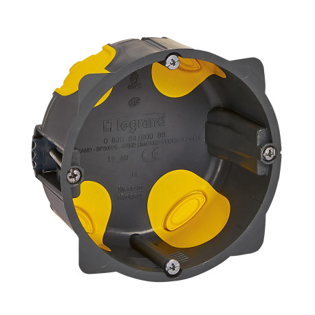 Boîte d'encastrement Eco Batibox Legrand - Pour prise 20/32A - 1 poste Ø85mm - Prof. 40mm