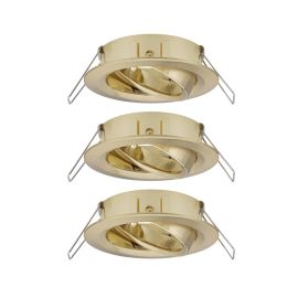 Lot de 3 spots orientables Choose Paulmann - 3x10W max - 230V - Ø84mm - Laiton brossé - Dimmable