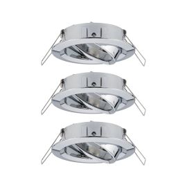 Lot de 3 spots orientables Choose Paulmann - 3x10W max - 230V - Ø84mm - Chrome - Dimmable