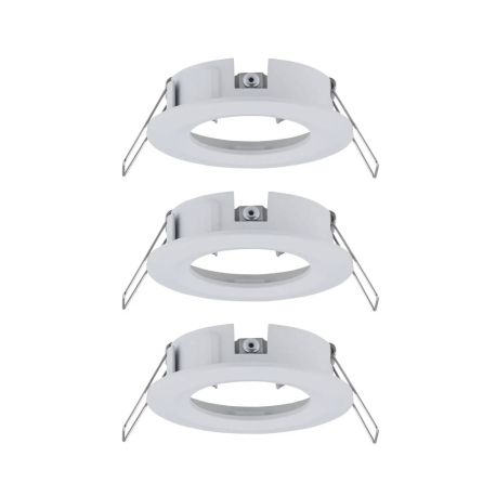 Lot de 3 spots fixes Choose Paulmann - 3x10W max - 230V - Ø78mm - Blanc dépoli - Dimmable