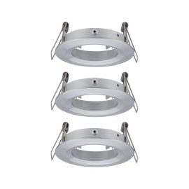 Lot de 3 spots fixes Choose Paulmann - 3x10W max - 230V - Ø78mm - Alu tourné - Dimmable