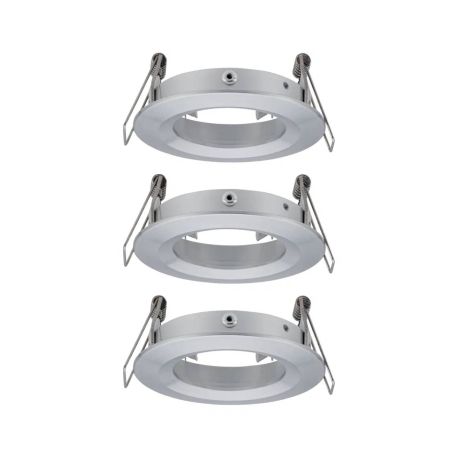 Lot de 3 spots fixes Choose Paulmann - 3x10W max - 230V - Ø78mm - Alu tourné - Dimmable