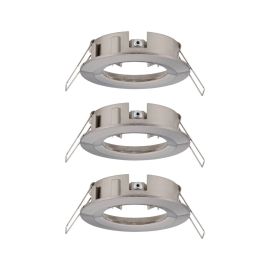 Lot de 3 spots fixes Choose Paulmann - 3x10W max - 230V - Ø78mm - Acier brossé - Dimmable