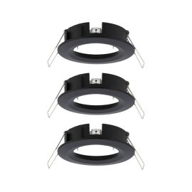 Lot de 3 spots fixes Choose Paulmann - 3x10W max - 230V - Ø78mm - Noir mat - Dimmable