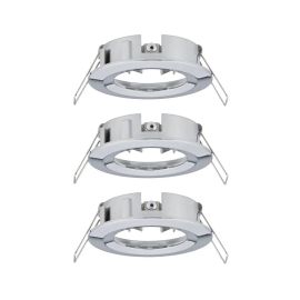 Lot de 3 spots fixes Choose Paulmann - 3x10W max - 230V - Ø78mm - Chrome - Dimmable