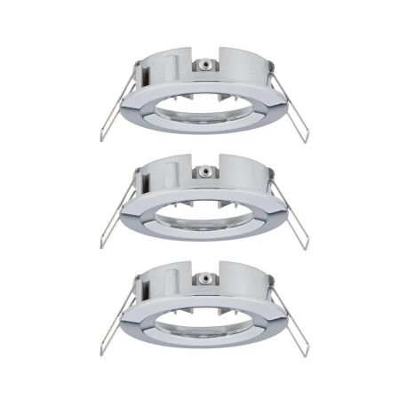 Lot de 3 spots fixes Choose Paulmann - 3x10W max - 230V - Ø78mm - Chrome - Dimmable