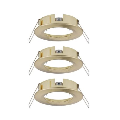 Lot de 3 spots fixes Choose Paulmann - 3x10W max - 230V - Ø78mm - Laiton brossé - Dimmable