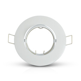 Support plafond rond orientable ∅ 92 mm - finition blanc