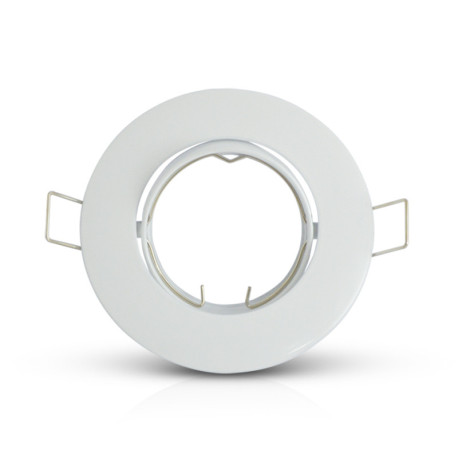 Support plafond rond orientable ∅ 92 mm - finition blanc