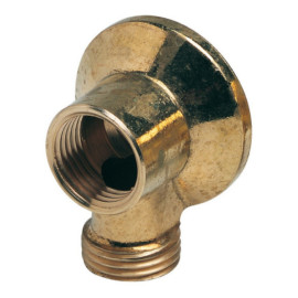 Applique murale sans écrou Sferaco - Mâle/Femelle - DN1/2” - Ø14mm - Laiton brossé