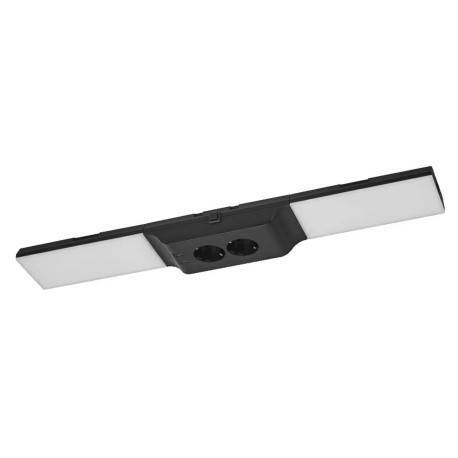 Kit éclairage sous meuble Ledvance - 2 prises UE + 2 chargeurs USB - 10W - 3000K - IP20 - Noir
