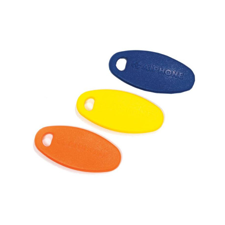 Pack de 3 badges résidents Aiphone - Bleu/Jaune/Orange - Pour centrale UGVL
