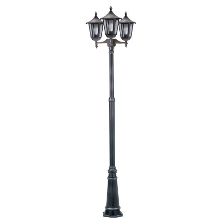 Lampadaire extérieur 3 lanternes Monaco Aric - E27 - 3x100W max - Noir - Sans ampoule