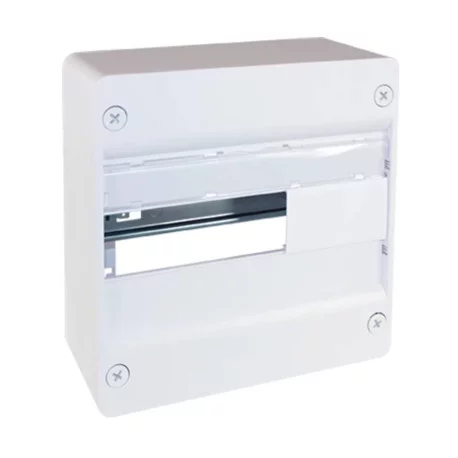 Coffret électrique 13 modules RxPro Eur'Ohm - 1 rangée - 1Rx13M - Avec rail et borniers - Blanc