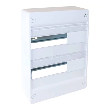 Coffret électrique 26 modules RxPro Eur'Ohm - 2 rangées - 2Rx13M - Blanc