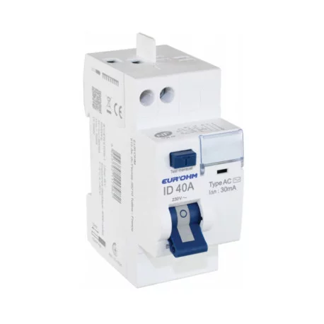 Interrupteur différentiel 40A RxProtect Eur'Ohm - Type AC - 30mA - Connexion haut/haut