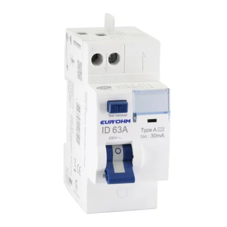 Interrupteur différentiel 63A RxProtect Eur'Ohm - Type A - 30mA - Connexion haut/haut