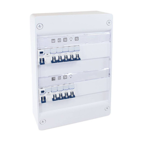 Coffret électrique monté-câblé 26 modules Top Chantier Eur'Ohm - 2 rangées - pour logements T1/T2
