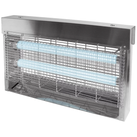 Désinsectiseur Standard à tubes - 40w - 220v - 2 tubes - Inox brossé
