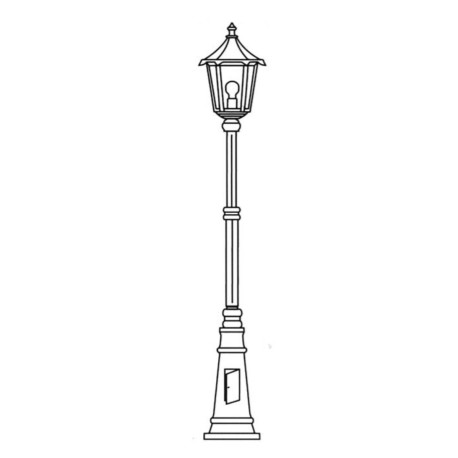 Lampadaire extérieur Monaco Aric - E27 - 100W max - Noir - Sans ampoule
