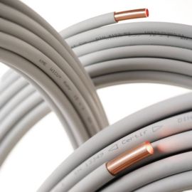 Tube cuivre pré-isolé pour chauffage et eau chaude sanitaire 20/22 couronne de 25 mètres