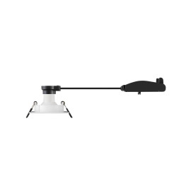 Spot encastré orientable NEW TRIA 68 SLV Declic - Carré - 10W max. - GU10 - Blanc