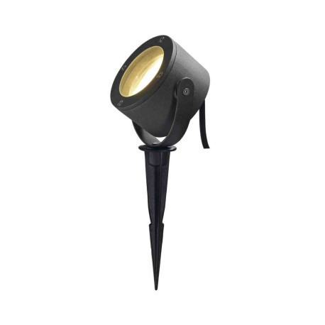 Projecteur extérieur simple sur piquet SITRA 360 SPIKE SLV - GX53 - 9W max - IP44 - Anthracite - Sans ampoule