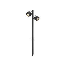 Projecteur extérieur double sur piquet SITRA 360 SPIKE SLV - GX53 - 2x9W max - IP44 - Anthracite - Sans ampoules