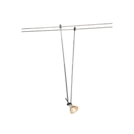 Spot orientable Teleskop SLV - Pour câble tendu T.B.T. TENSEO - GX5.3 - 20W - Chrome