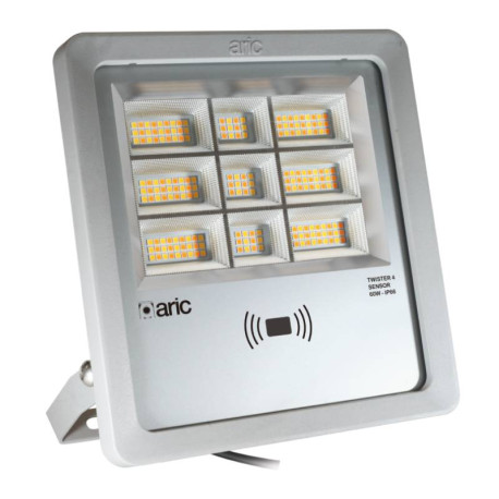 Projecteur LED TWISTER 4 Sensor Aric - 60W - 3CCT - Gris