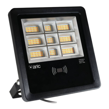 Projecteur LED TWISTER 4 Sensor Aric - 60W - 3CCT - Noir