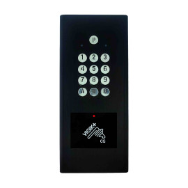 Clavier codé avec lecteur Vigik + intégré Aiphone - 12/24V - IP54 - Noir