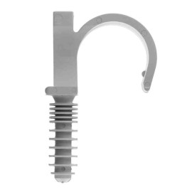 Seau de 100 RAMCLIP simples Emuca - Ø32mm - Nylon - Gris